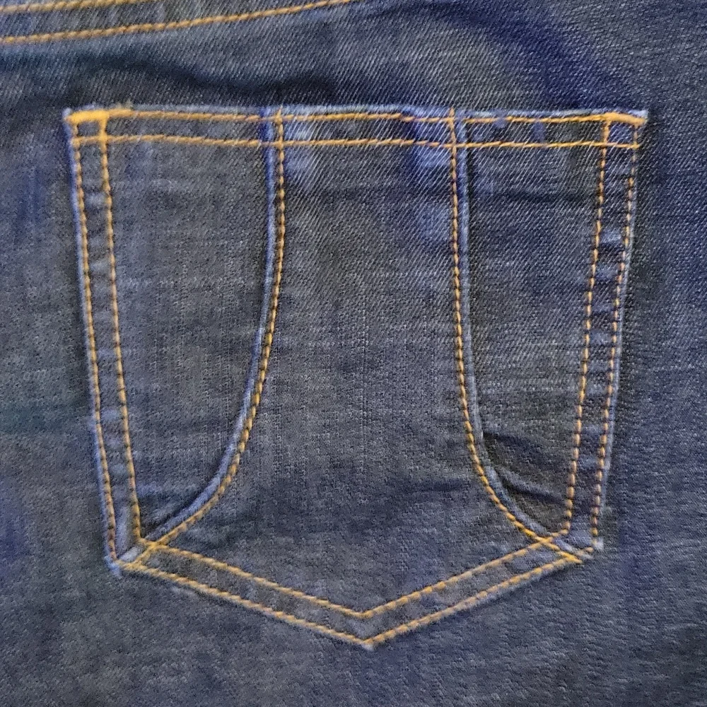 Wrangler dark wash stretch denim jeans skirt classic 5 pocket style sz 10 EUC…
